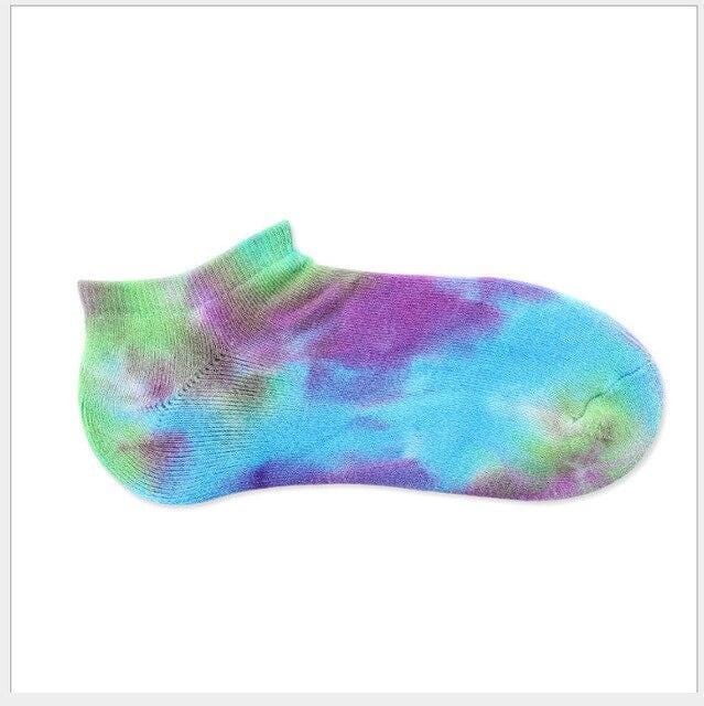 2020 baumwolle Skate Socken Männer Frauen Socke Knie-hohe Lustige Radfahren Laufen Wandern Tie Dye Sox Harajuku Hip Hop glücklich Socken