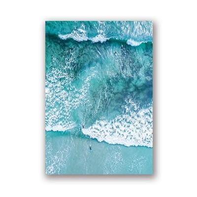 Ocean Wave Wall Art Canvas Painting Beach Surf Aerial Prints Nordic Posters Modern Beach Landscape Picture for Living Room Decor