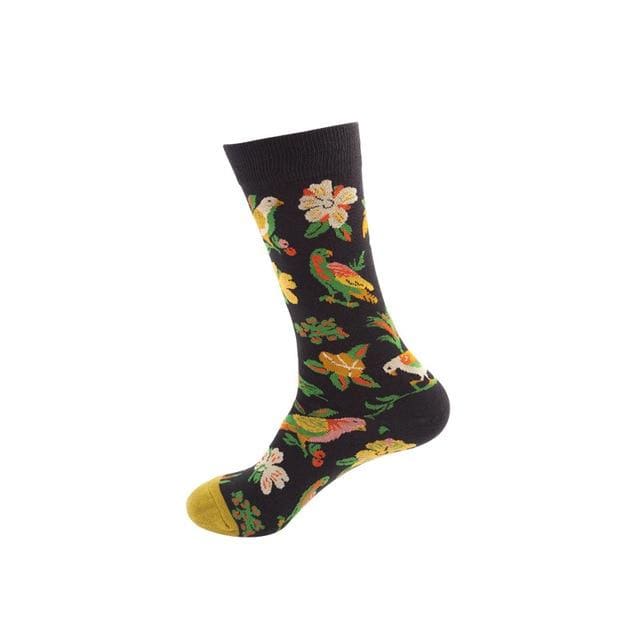 Chaussettes drôles pour hommes et femmes, en coton, requin, personnalité, Happy Art Van Gogh, peinture de renommée mondiale, chaussettes à huile, cadeau de noël