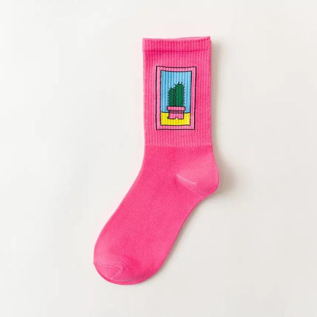 Chaussettes créatives de haute qualité pour hommes, en coton, Hip Hop, unisexes, Harajukumen, chaussettes de Skate amusantes