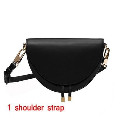 NIGEDU Women Crossbody Bag Fashion Crocodile Semicircle Saddle Bags PU Leather Shoulder Bags for female Handbags designer bolsas