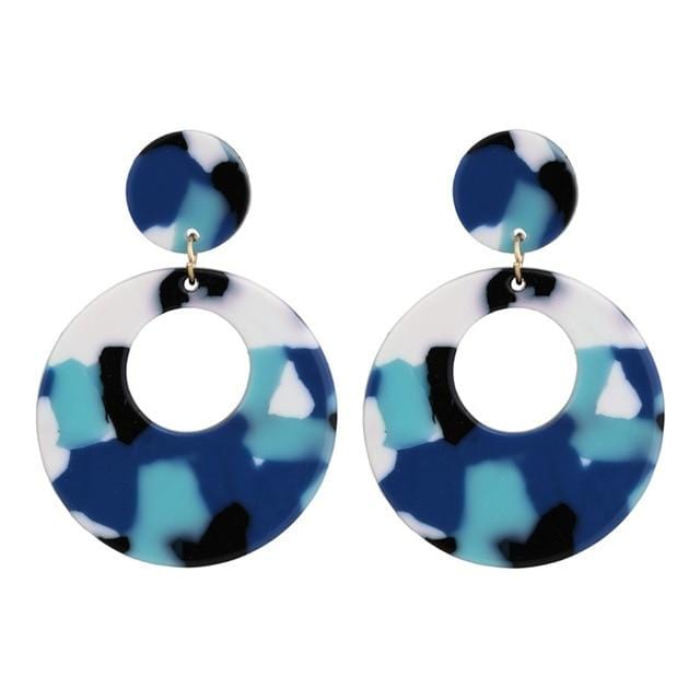 Personnalité 2019 trapèze grand Long acrylique acétate boucles d'oreilles pour femmes Rectangle écaille de tortue boucle d'oreille Za bijoux