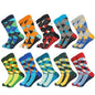 2020 Hot Sale Casual Men Socks New Socks fashion design Plaid Colorful happy Business Party Dress Cotton Socks Man