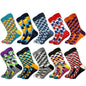 2020 offre spéciale chaussettes décontractées pour hommes nouvelles chaussettes design de mode Plaid coloré heureux robe de soirée d'affaires chaussettes en coton homme