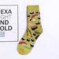 Harajuku Happy Socken Herren lustige gekämmte Baumwolle Kleid lässig Hochzeitssocken bunte Neuheit Skateboard Socken Männer Snack Muster