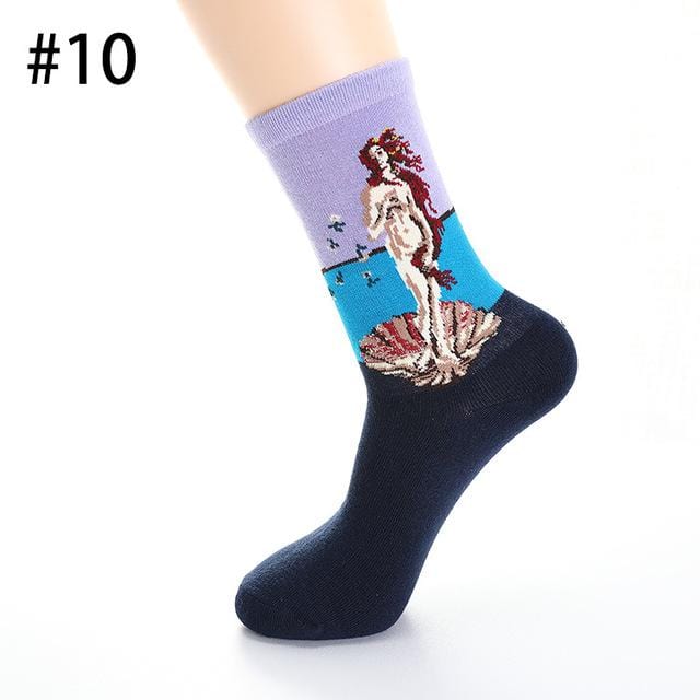 Cotton Socks Men Starry Night Winter Retro Women Personality Art Van Gogh Socks Oil Painting Socks Funny Happy Socks Male socken