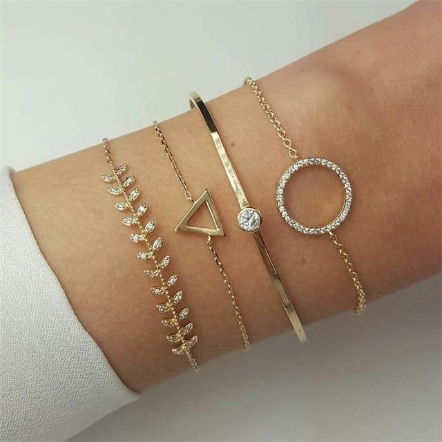 Fashion gold bracelet women and bracelets 2019 ladies boho circle knot adjustable bracelet female fashion jewelry Drop shipping