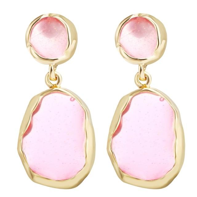 17KM Vintage boucles d'oreilles 2019 géométrique coquille boucles d'oreilles pour femmes filles BOHO résine boucles d'oreilles Brincos mode tortue bijoux