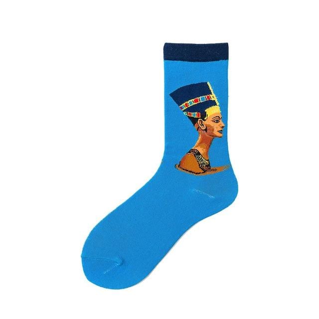 Nouveauté heureux drôle hommes chaussettes graphiques coton peigné Omelette grenouille fou Burger saumon maïs avocat oiseau poisson chaussette cadeau de noël