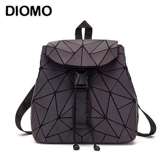 DIOMO Small Backpack Women Holographic Sequin Female Backpacks for Teenage Girls Bagpack Drawstring Bag Designer Korean Style