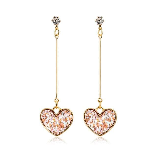 X &amp; P nouveau coréen coeur déclaration boucles d'oreilles 2019 pour les femmes mode Vintage géométrique acrylique balancent boucle d'oreille bijoux