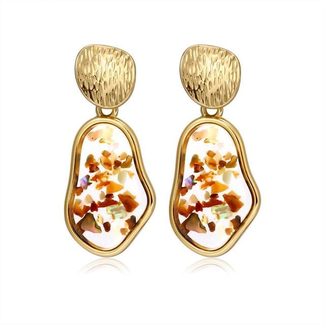 X &amp; P nouveau coréen coeur déclaration boucles d'oreilles 2019 pour les femmes mode Vintage géométrique acrylique balancent boucle d'oreille bijoux