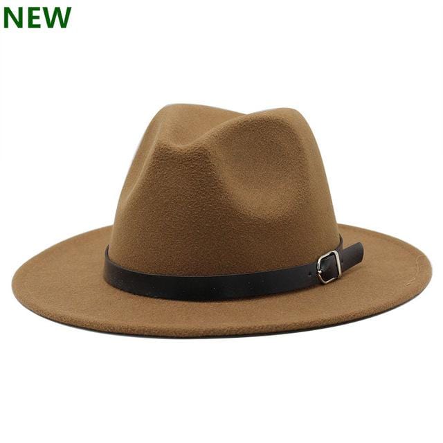 Livraison gratuite 2019 nouvelle mode hommes fedoras femmes mode jazz chapeau été printemps noir laine mélange casquette en plein air chapeau décontracté