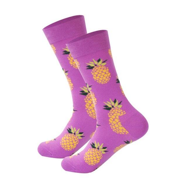 Chaussettes amusantes et mignonnes pour femmes et hommes, courtes en coton avec impression, décontractées, harajuku, designer, art, mode féminine, été