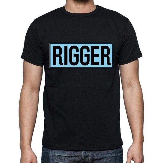 Rigger T Shirt Mens T-Shirt Occupation S Size Black Cotton - T-Shirt