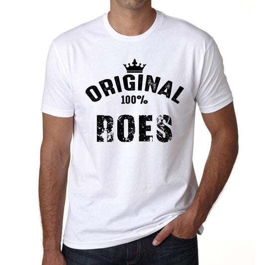 Roes 100% German City White Mens Short Sleeve Round Neck T-Shirt 00001 - Casual
