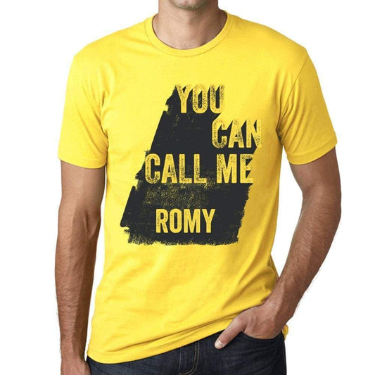 Romy You Can Call Me Romy Mens T Shirt Yellow Birthday Gift 00537 - Yellow / Xs - Casual