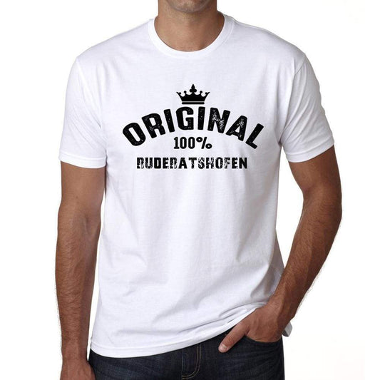 Ruderatshofen 100% German City White Mens Short Sleeve Round Neck T-Shirt 00001 - Casual