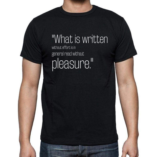 Samuel Johnson Quote T Shirts What Is Written Without T Shirts Men Black - Casual