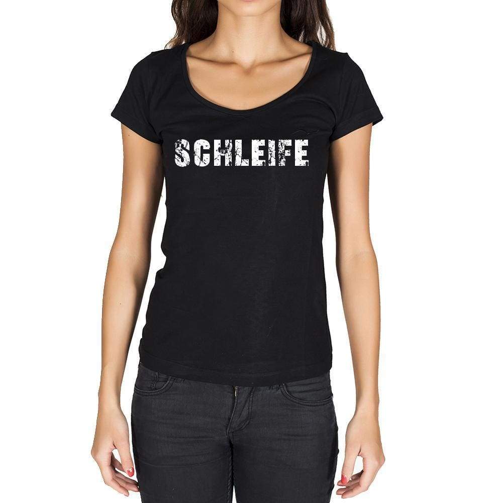 Schleife German Cities Black Womens Short Sleeve Round Neck T-Shirt 00002 - Casual