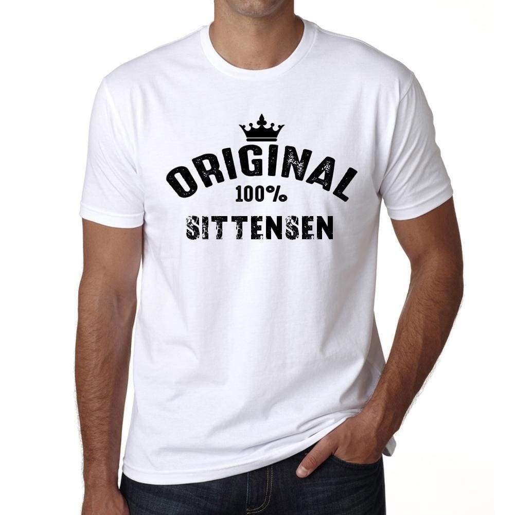 Sittensen 100% German City White Mens Short Sleeve Round Neck T-Shirt 00001 - Casual