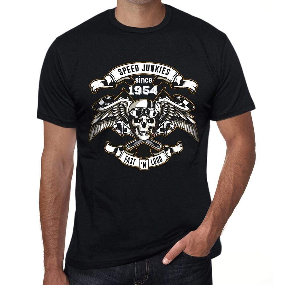 Speed Junkies Since 1954 Mens T-Shirt Black Birthday Gift 00462 - Black / Xs - Casual