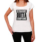 Straight Outta Liaoyang Womens Short Sleeve Round Neck T-Shirt 00026 - White / Xs - Casual