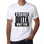 Straight Outta Whittier Mens Short Sleeve Round Neck T-Shirt 00027 - White / S - Casual