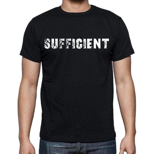 Sufficient Mens Short Sleeve Round Neck T-Shirt Black T-Shirt En