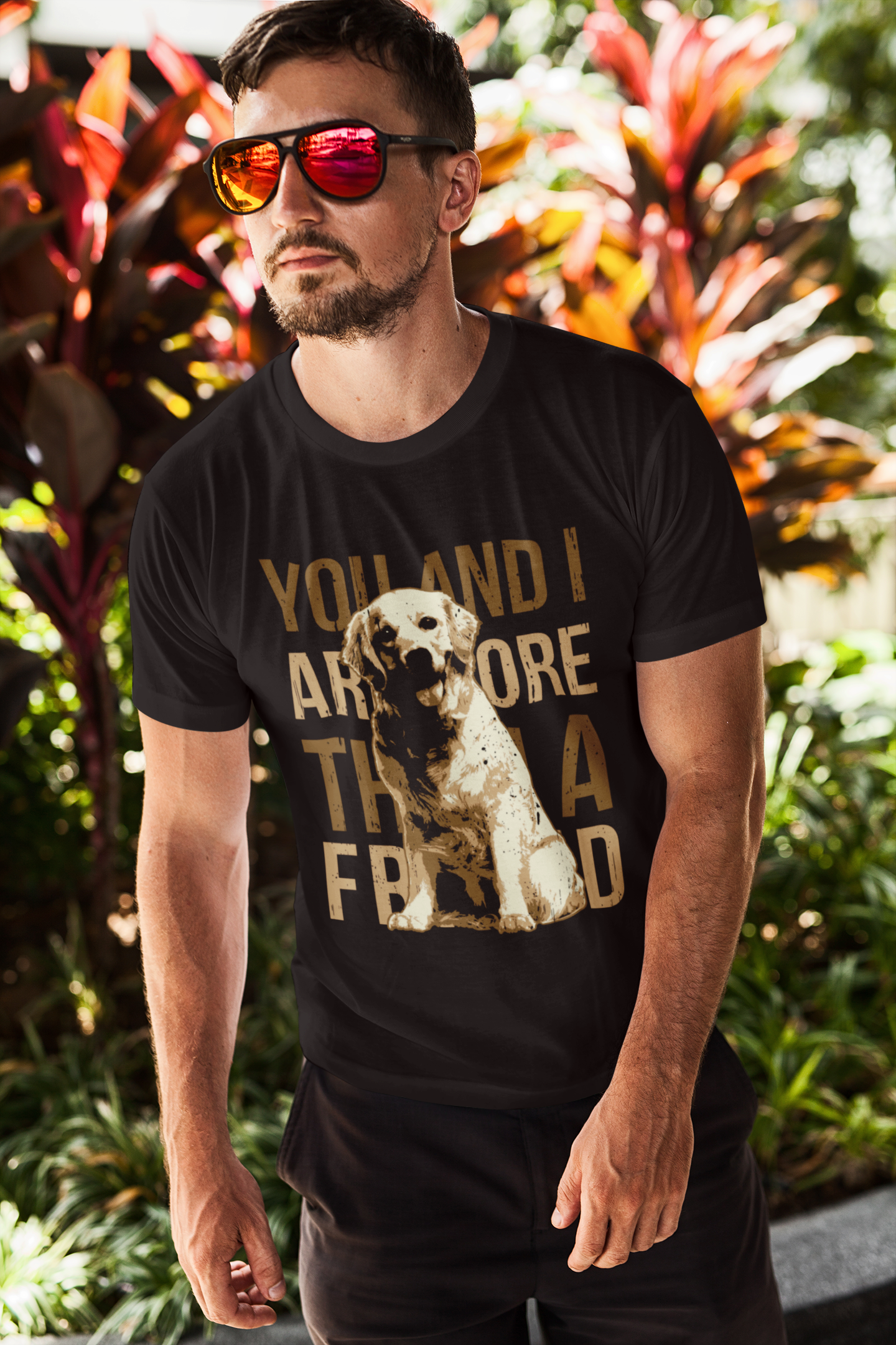 ULTRABASIC Men's Graphic T-Shirt You And I Are More Than a Friend - Dog Shirt