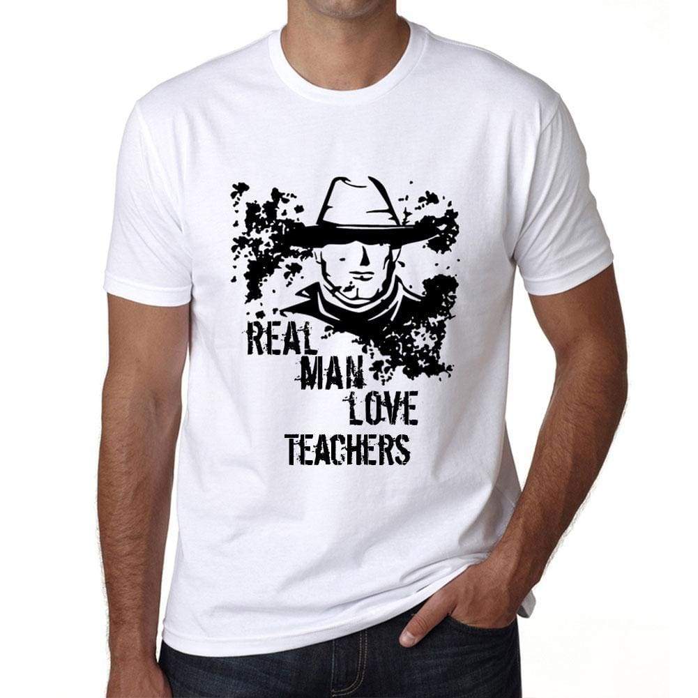 Teachers Real Men Love Teachers Mens T Shirt White Birthday Gift 00539 - White / Xs - Casual