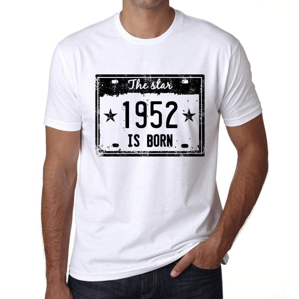 The Star 1952 Is Born Mens T-Shirt White Birthday Gift 00453 - White / Xs - Casual