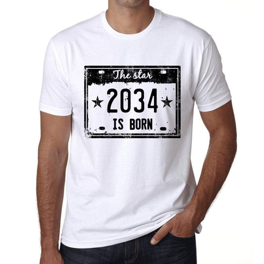 The Star 2034 Is Born Mens T-Shirt White Birthday Gift 00453 - White / Xs - Casual
