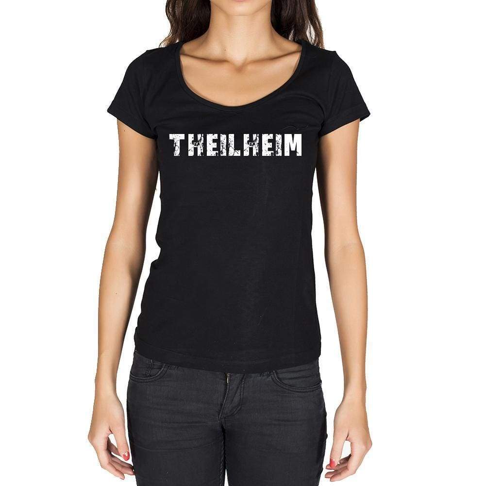 Theilheim German Cities Black Womens Short Sleeve Round Neck T-Shirt 00002 - Casual