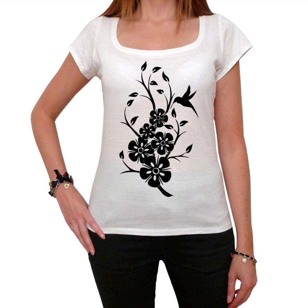 Tribal Flower Tattoo Womens Short Sleeve Scoop Neck Tee 00161