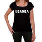 Uganda Womens T Shirt Black Birthday Gift 00547 - Black / Xs - Casual