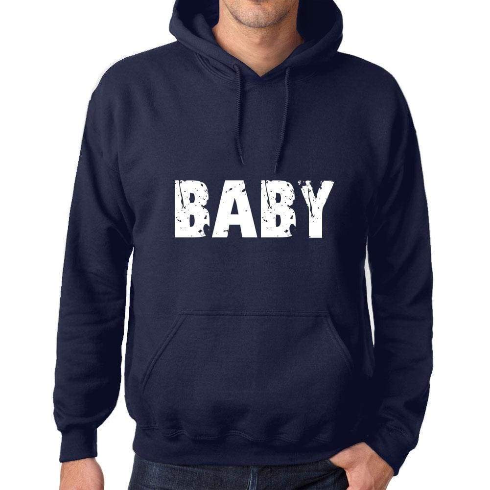 Unisex Printed Graphic Cotton Hoodie Popular Words Baby French Navy - French Navy / Xs / Cotton - Hoodies