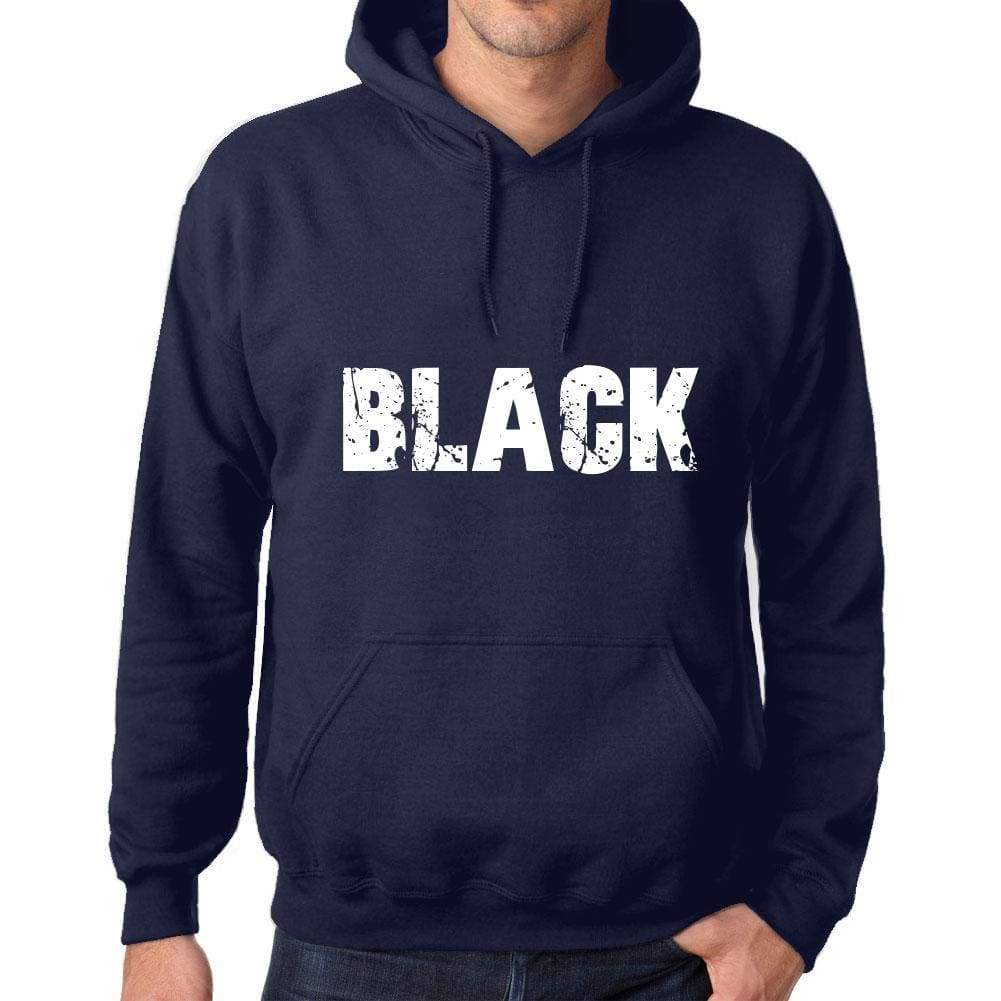 Unisex Printed Graphic Cotton Hoodie Popular Words Black French Navy - French Navy / Xs / Cotton - Hoodies