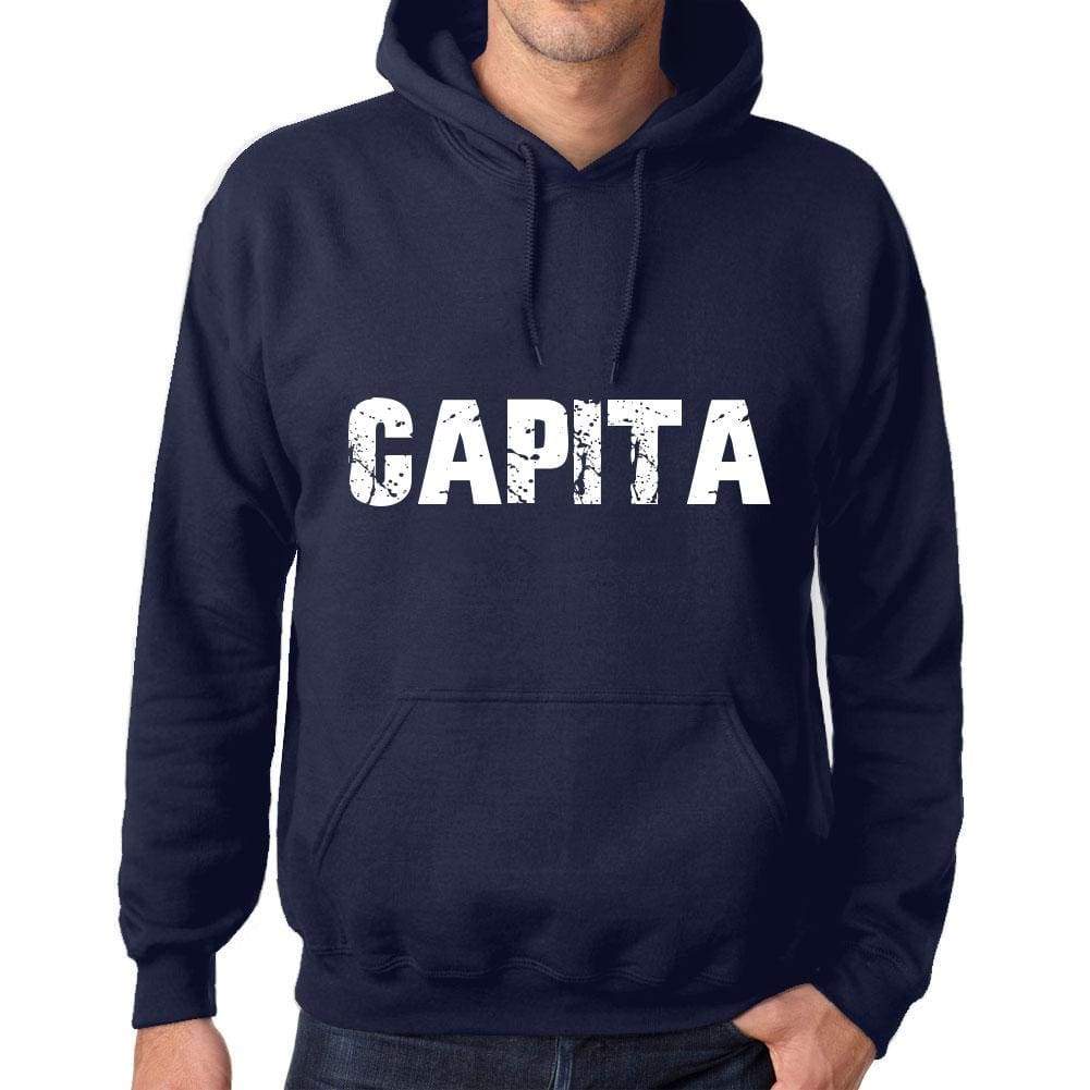 Unisex Printed Graphic Cotton Hoodie Popular Words Capita French Navy - French Navy / Xs / Cotton - Hoodies