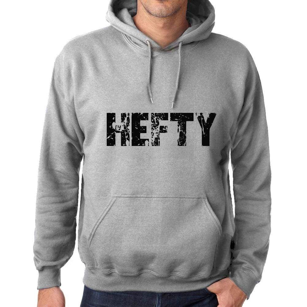 Unisex Printed Graphic Cotton Hoodie Popular Words Hefty Grey Marl - Grey Marl / Xs / Cotton - Hoodies