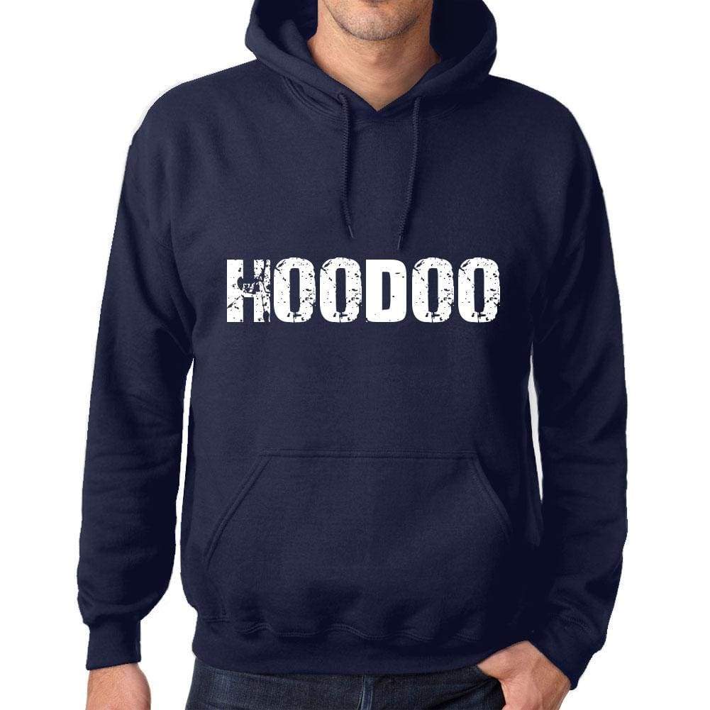 Unisex Printed Graphic Cotton Hoodie Popular Words Hoodoo French Navy - French Navy / Xs / Cotton - Hoodies