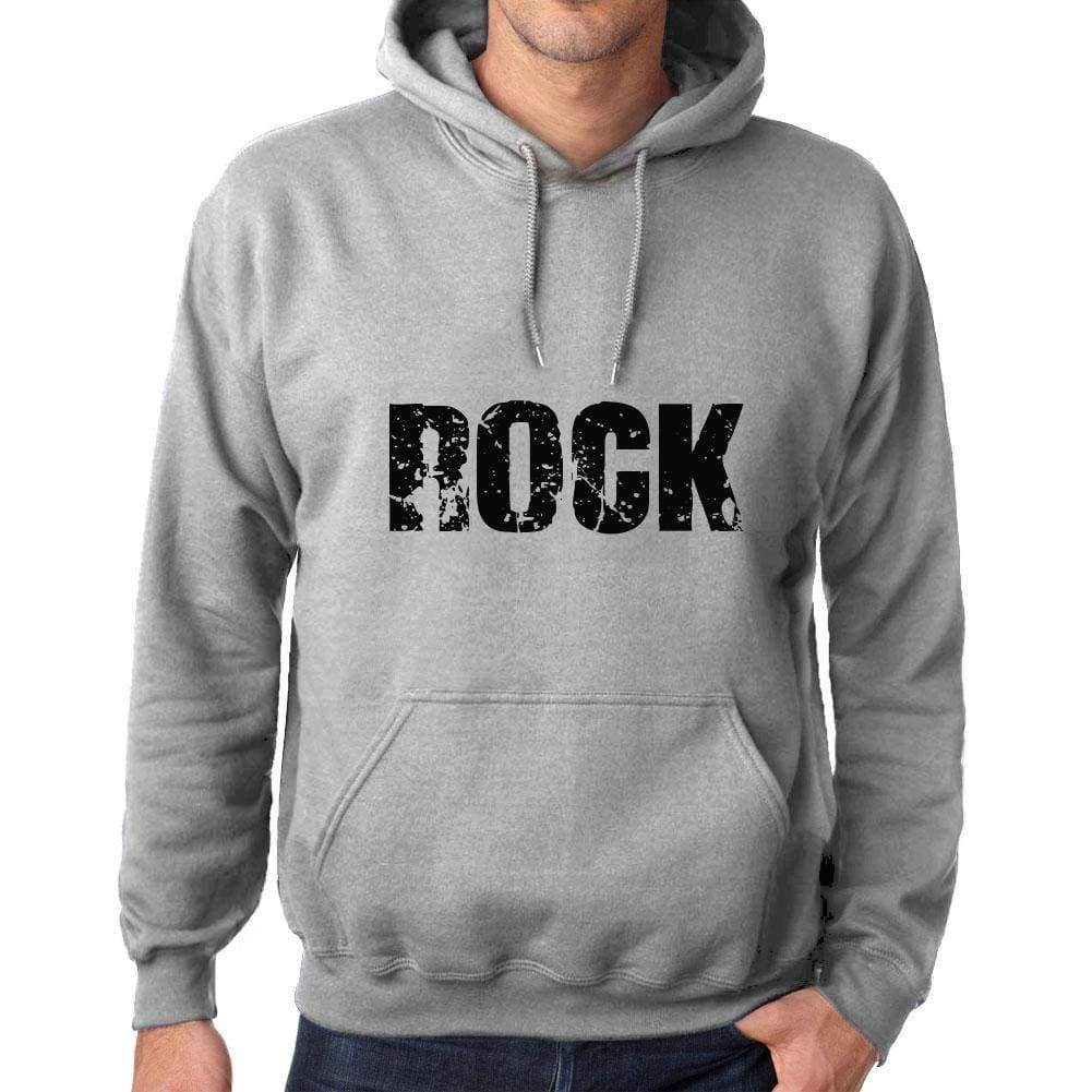 Unisex Printed Graphic Cotton Hoodie Popular Words Rock Grey Marl - Grey Marl / Xs / Cotton - Hoodies