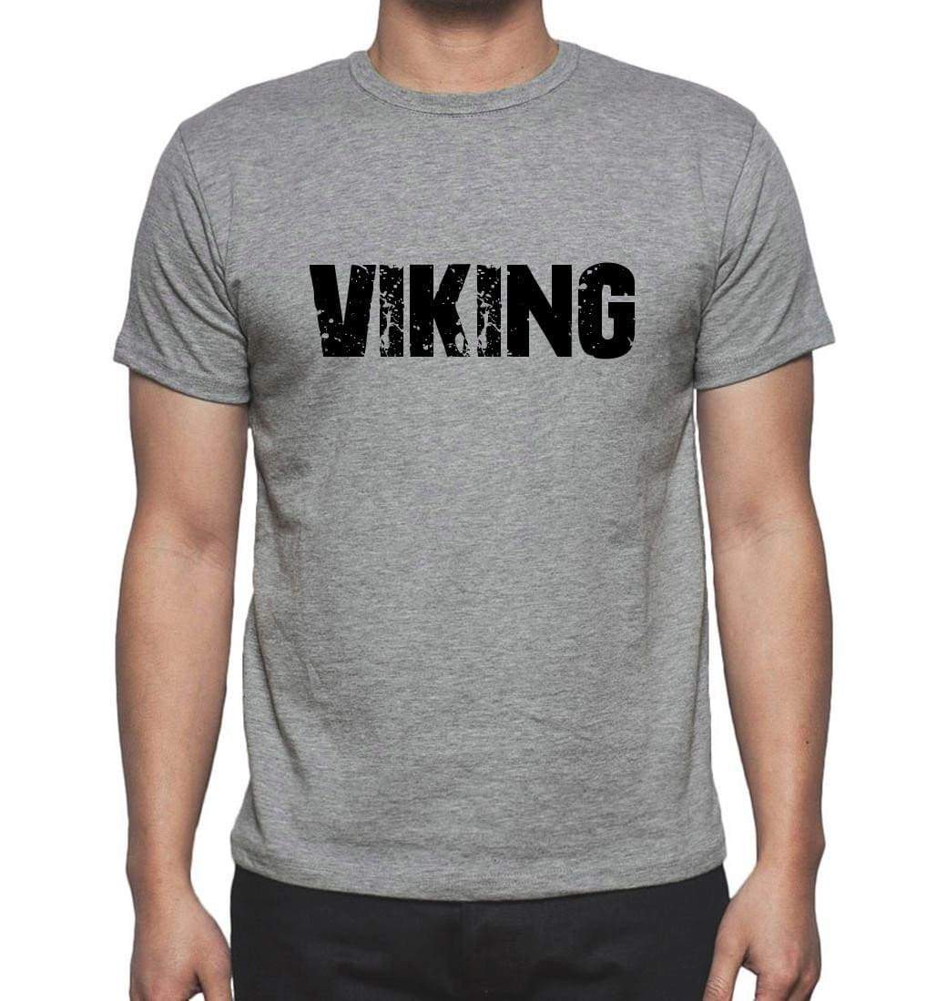 Viking Grey Mens Short Sleeve Round Neck T-Shirt 00018 - Grey / S - Casual