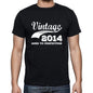 Vintage 2014 Aged To Perfection Black Mens Short Sleeve Round Neck T-Shirt 00100 - Black / S - Casual